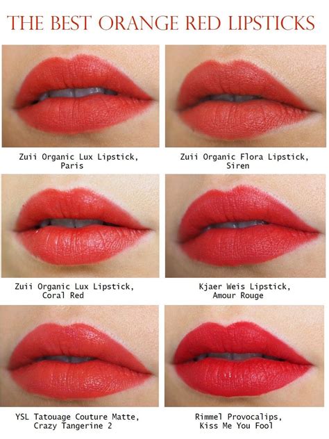 chanel orange red lipstick